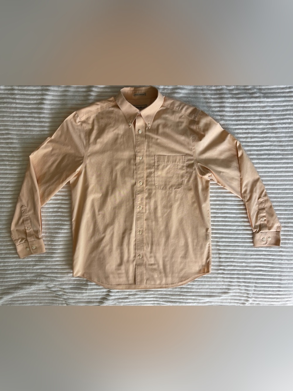 Eddie Bauer Yellow Wrinkle Resistant 100% Cotton Button-Down Shirt Size M